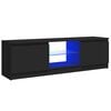 vidaXL Meuble TV avec lumi&egrave;res LED Noir 120x30x36 cm