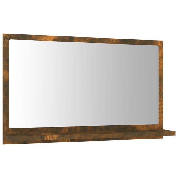 vidaXL Miroir de bain Ch&ecirc;ne fum&eacute; 60x10,5x37 cm Bois d'ing&eacute;nierie