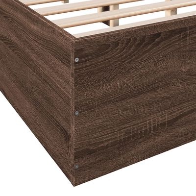 vidaXL Cadre de lit sans matelas chêne marron 135x190 cm