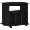 vidaXL Cabinet roulant Ch&ecirc;ne noir 60 x 45 x 55 cm Bois d'ing&eacute;nierie