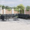 vidaXL Ensemble de canapé de jardin Anthracite Acier