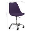 vidaXL Chaise &agrave; manger Violet Similicuir