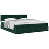 VidaXL Cadre de lit ottoman avec matelas vert foncé 160x200 cm velours