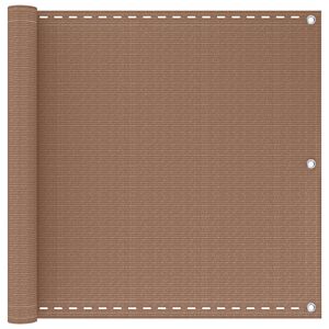 vidaXL &Eacute;cran de balcon Taupe 75 x 700 cm HDPE et Aluminium