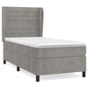 vidaXL Sommier &agrave; lattes de lit et matelas Gris clair 90x200 cm Velours