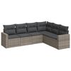 vidaXL Salon de jardin 6 pcs avec coussins gris r&eacute;sine tress&eacute;e