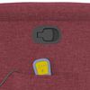 vidaXL Fauteuil inclinable de massage Rouge bordeaux Tissu