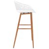 vidaXL Chaises de bar lot de 2 blanc