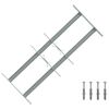 vidaXL Grille de s&eacute;curit&eacute; pour fen&ecirc;tres avec 4 barres crois&eacute;es 3 pcs