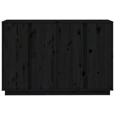 vidaXL Buffet Noir 120x35x80 cm Bois massif de pin