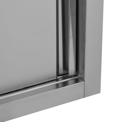 vidaXL Armoire de cuisine avec portes coulissantes 150x40x50 cm Inox