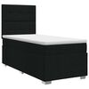 vidaXL Lit boxspring avec matelas Noir 90 x 190 cm Tissu