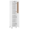 vidaXL Buffet haut Blanc 34,5x34x180 cm Bois d'ingénierie