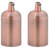 vidaXL Douilles de lampe 2 pcs bronze rouge E27