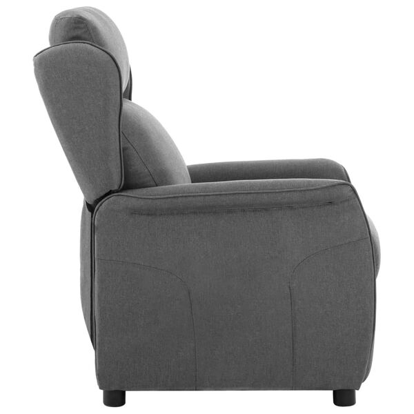 vidaXL Fauteuil inclinable Gris clair Tissu
