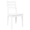 vidaXL Chaises à manger 2 pcs blanc bois massif caoutchouc