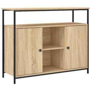 vidaXL Buffet Ch&ecirc;ne Sonoma 100x35x80 cm Bois d'ing&eacute;nierie