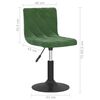 vidaXL Chaises pivotantes &agrave; manger lot de 2 vert fonc&eacute; velours