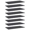 vidaXL Panneaux de biblioth&egrave;que 8 pcs Gris 80x20x1,5 cm Agglom&eacute;r&eacute;