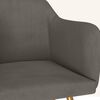 vidaXL Chaises &agrave; manger lot de 6 gris fonc&eacute; velours