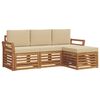 vidaXL Ensemble de canap&eacute;s d'ext&eacute;rieur 4 pc Naturel et Beige