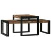 vidaXL Table basse 2 pcs Multicolore bois de récupération massif