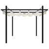 vidaXL Tonnelle de jardin avec toit r&eacute;tractable cr&egrave;me 3x3 m aluminium