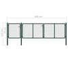 vidaXL Portail de jardin en acier vert 400 x 75 cm