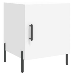 vidaXL Table de chevet blanc 40x40x50 cm bois d&rsquo;ing&eacute;nierie