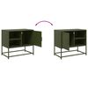 vidaXL Meuble TV vert olive 68x39x60,5 cm acier