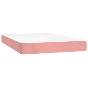 vidaXL Matelas de lit &agrave; ressorts ensach&eacute;s fermet&eacute; moyenne rose 120x210x20 cm velours