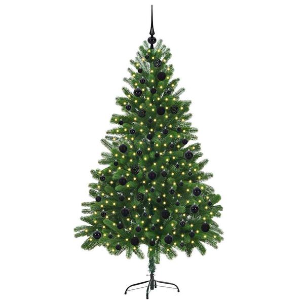 vidaXL Sapin de No&euml;l avec 300 LED avec support Vert 180 cm PE