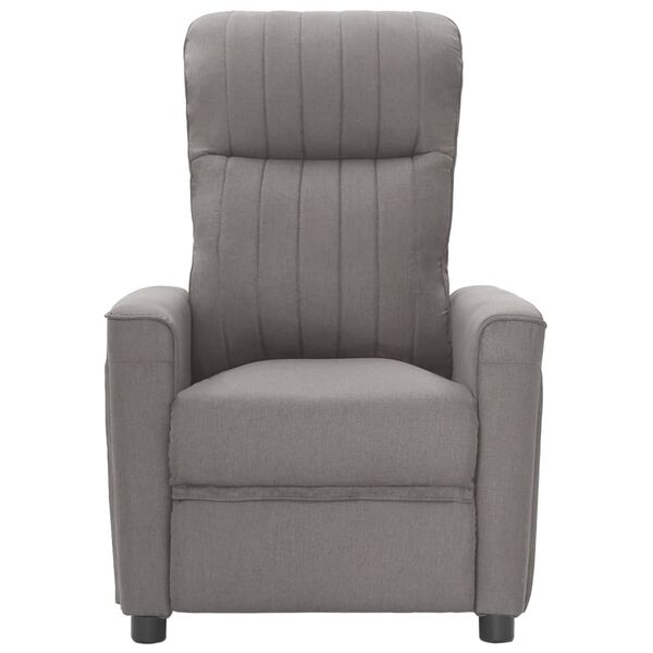 vidaXL Fauteuil inclinable &eacute;lectrique Gris clair Tissu