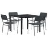 vidaXL Ensemble de meubles d'ext&eacute;rieur 5 pc Anthracite Acier