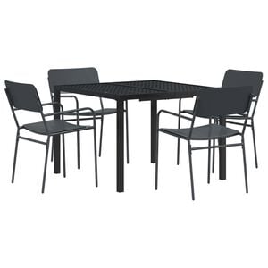 vidaXL Ensemble de meubles d'ext&eacute;rieur 5 pc Anthracite Acier