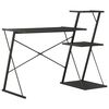 vidaXL Bureau avec &eacute;tag&egrave;re Noir 116x50x93 cm