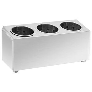 vidaXL Porte-couverts 3 grilles Rectangulaire Acier inoxydable