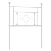 vidaXL T&ecirc;te de lit de remplacement m&eacute;tal blanc 75 cm