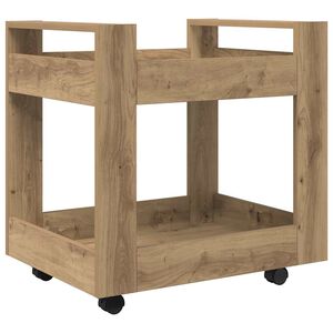vidaXL Trolley de Bureau Ch&ecirc;ne artisanal 60 x 45 x 60 cm
