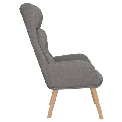 vidaXL Chaise de relaxation Gris clair Tissu