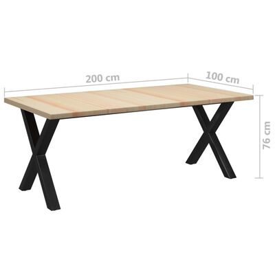 vidaXL Table de salle à manger 200x100x76 cm Bois de pin