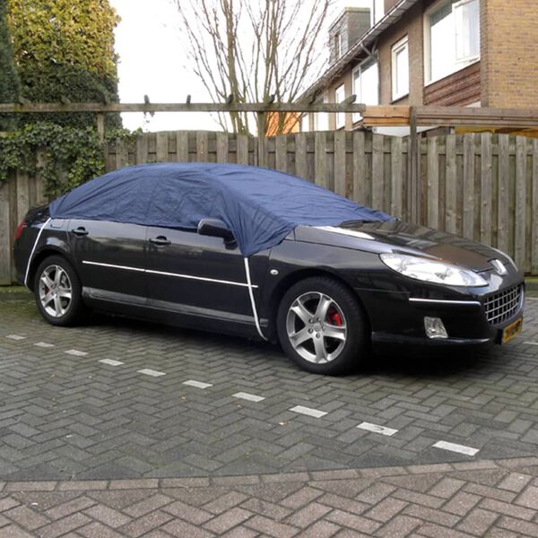 Carpoint Housse de toit voiture Polyester L 266x160x33 cm Bleu