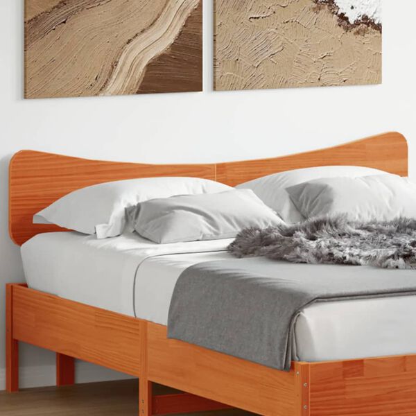 vidaXL T&ecirc;te de lit cire marron 150 cm bois massif de pin