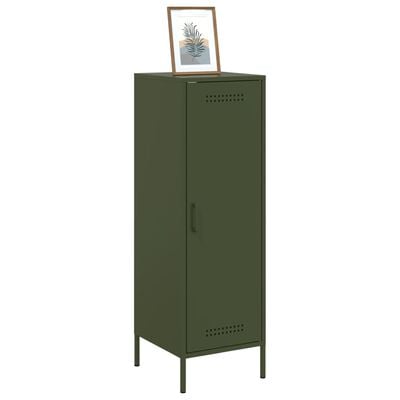 vidaXL Buffet vert olive 36x39x113 cm acier