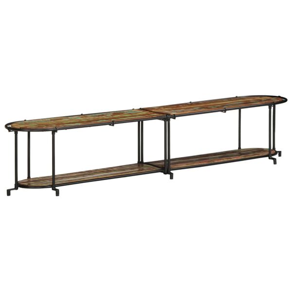 vidaXL Meuble TV 200x42x40 cm Bois massif de r&eacute;cup&eacute;ration