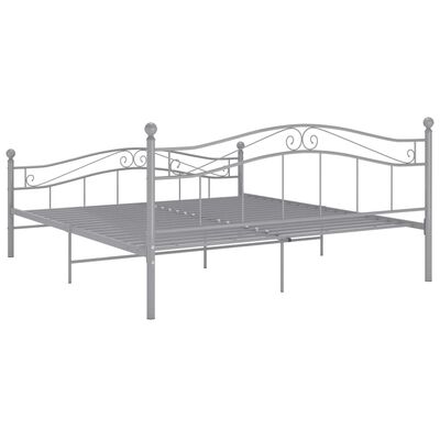 vidaXL Cadre de lit sans matelas gris métal 160x200 cm