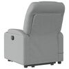 vidaXL Fauteuil de massage inclinable Gris clair Tissu