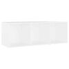 vidaXL Meubles TV 2 pcs Blanc 107x35x37 cm Bois d'ing&eacute;nierie