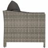 vidaXL Fauteuil de jardin avec coussin en polyrotin gris