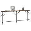 vidaXL Table console chêne fumé 200x29x75 cm bois d'ingénierie
